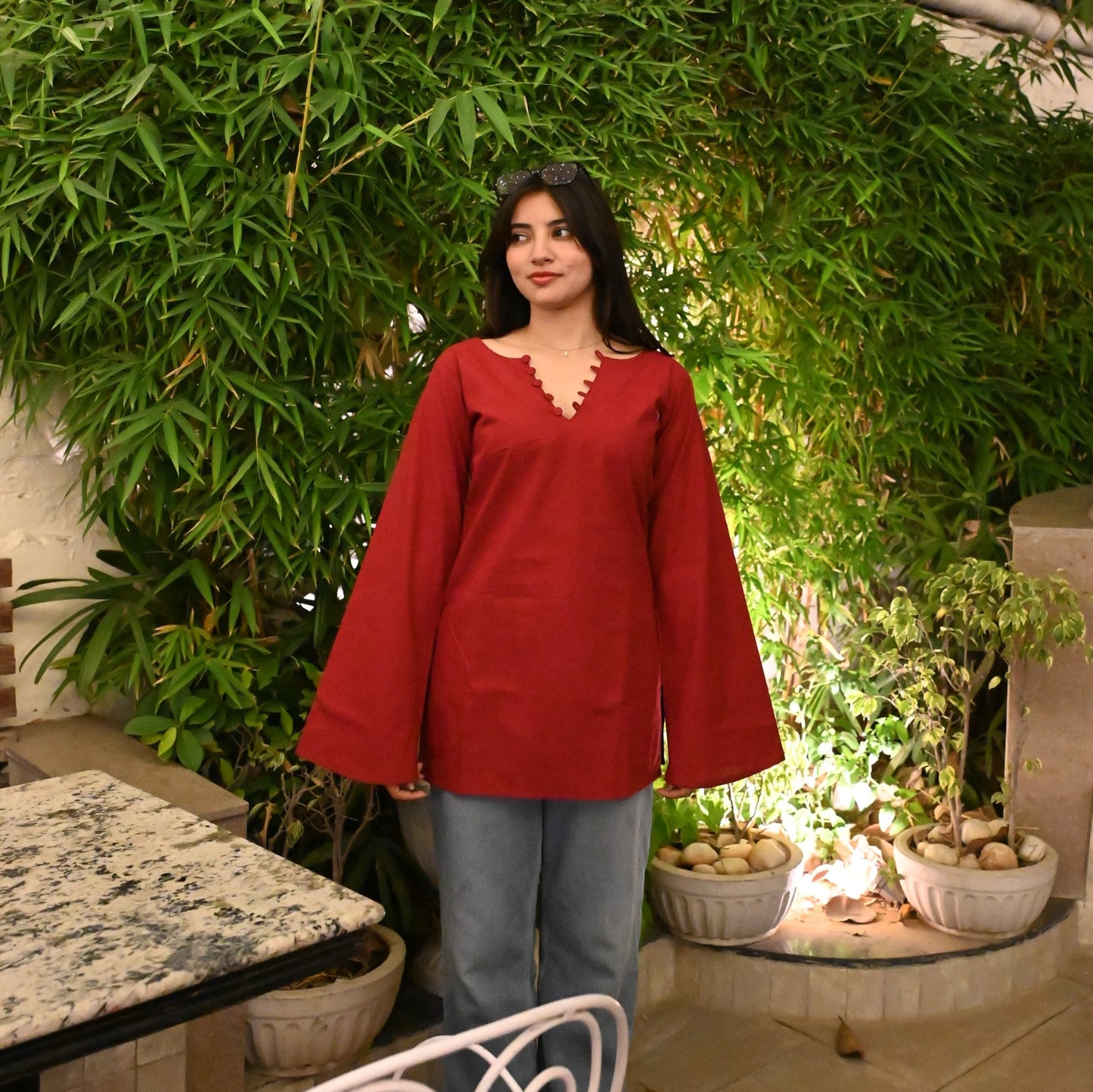 Tina Short Kurti // Red