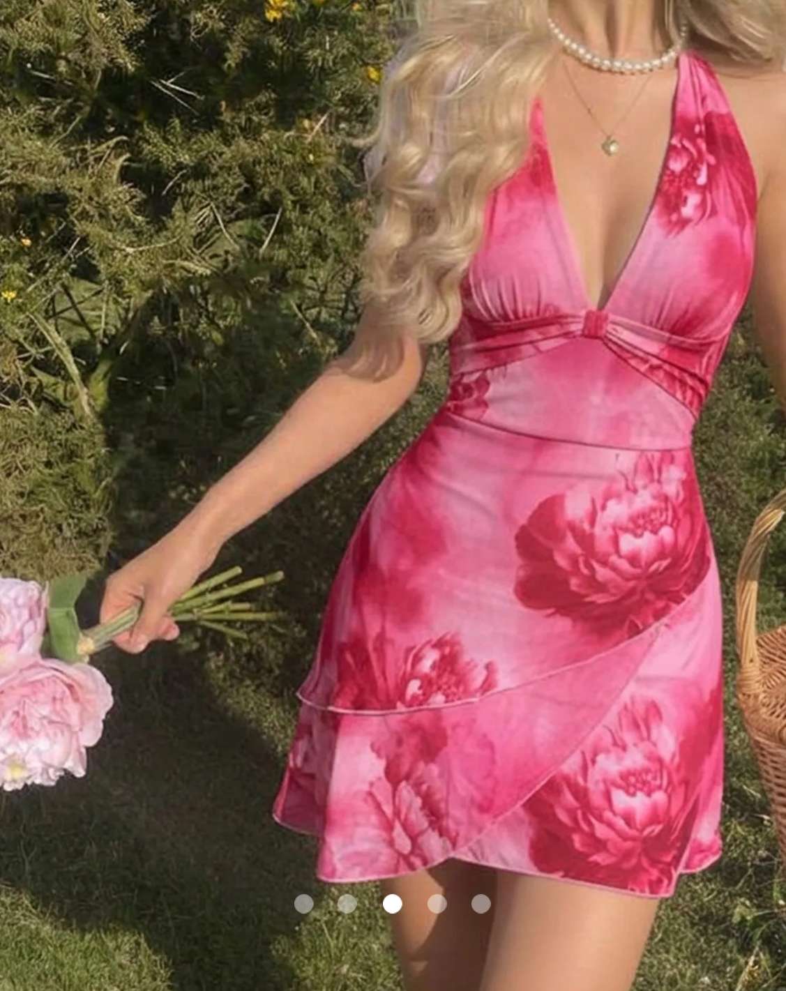 Backless Bodycon Dress // Pink