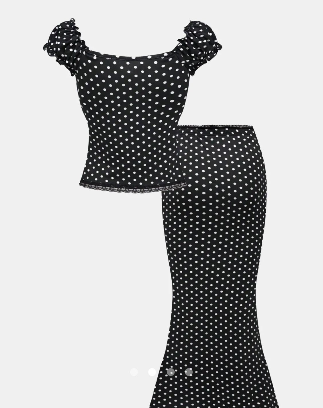 Ruffle Co-ord Set // Black