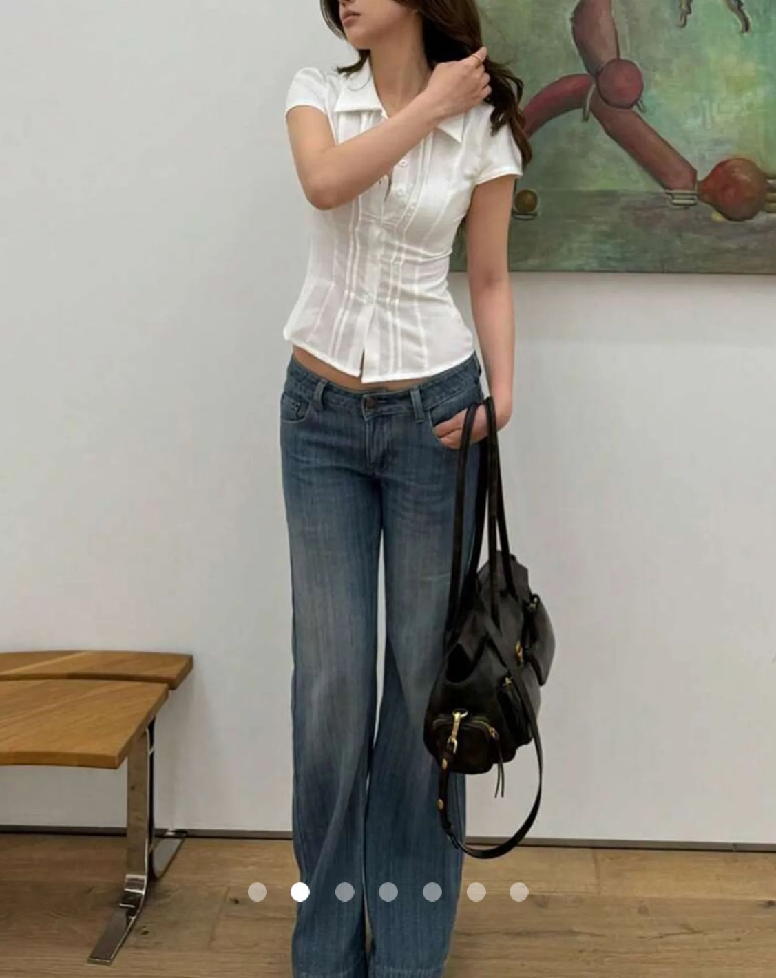 Gathered Placket Blouse // White