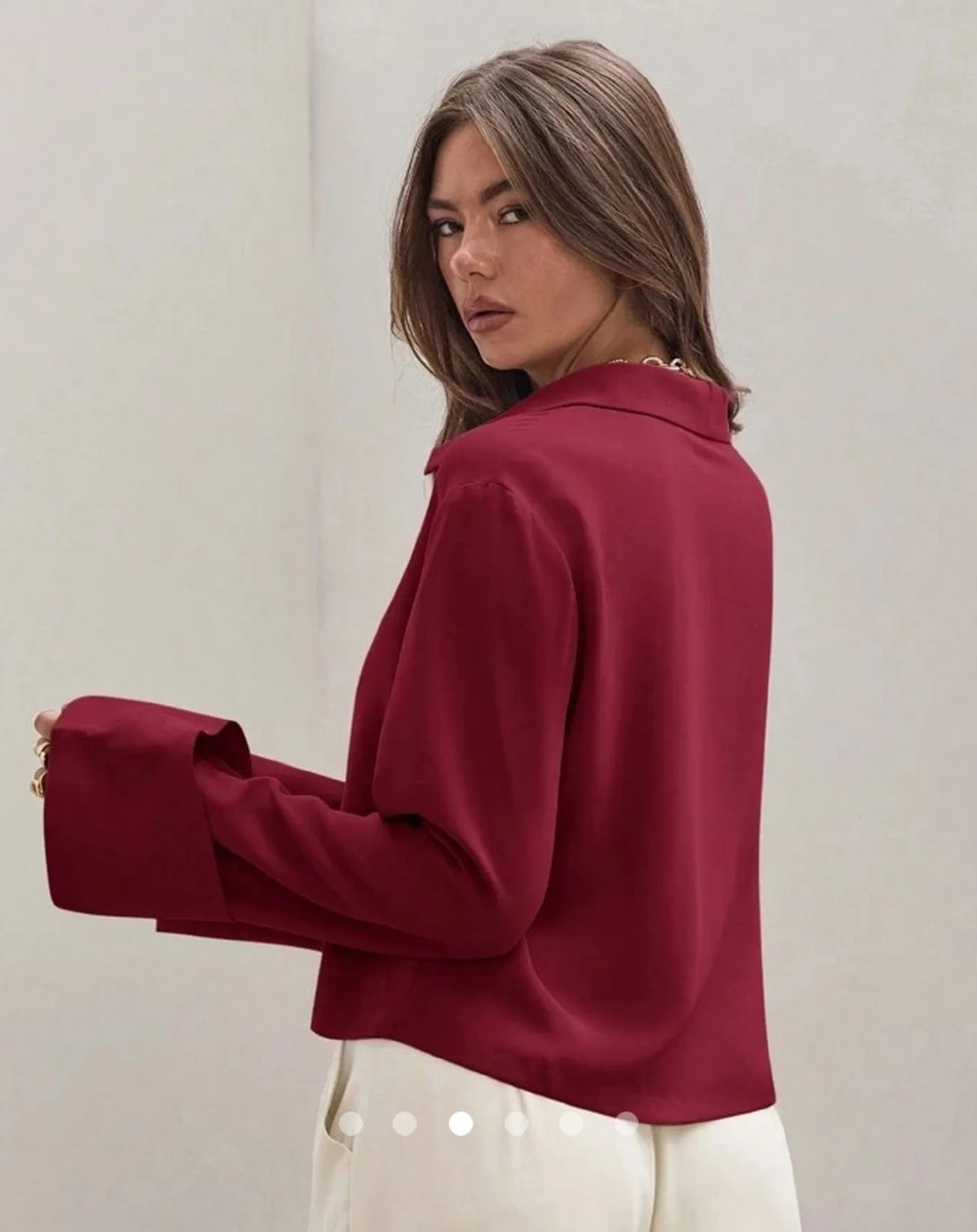 Tie Up Placket Shirt // Burgundy