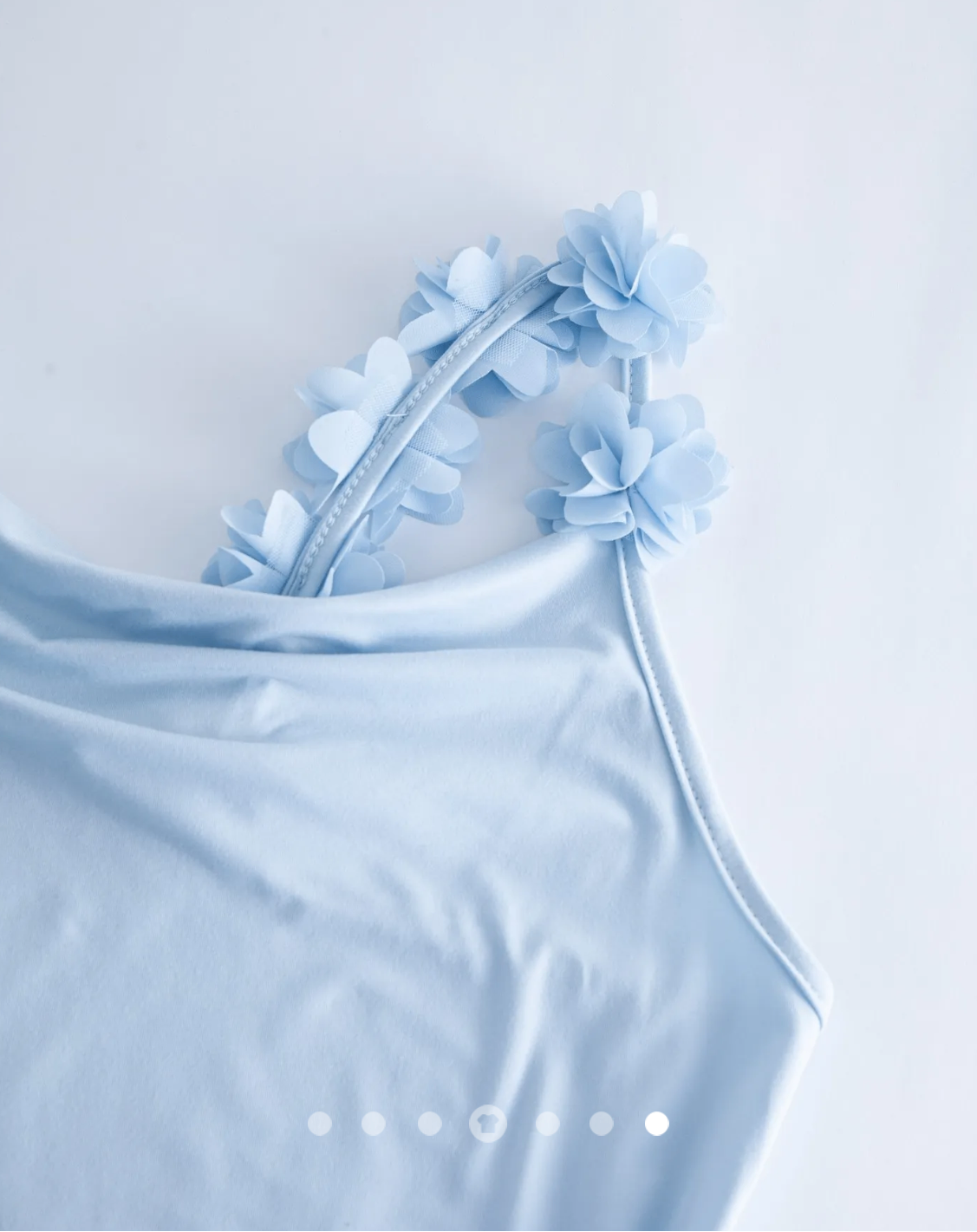 3D Floral Tank Top // Light Blue