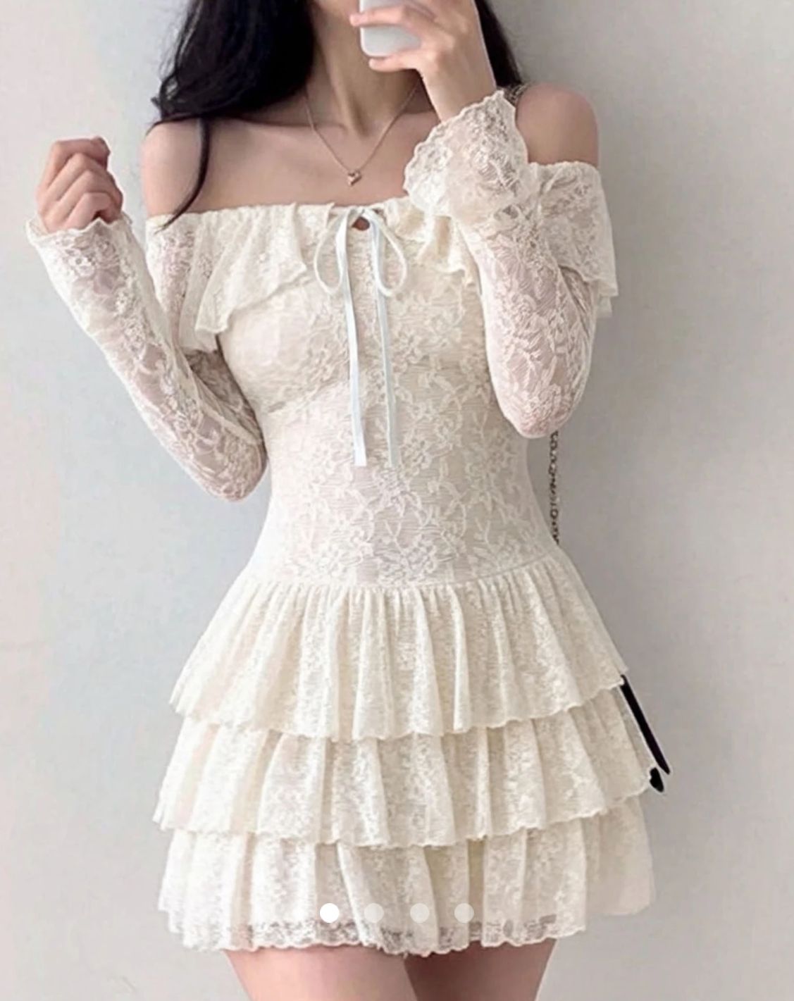 Ruffle Tube Dress // White