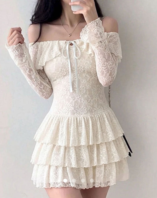 Ruffle Tube Dress // White