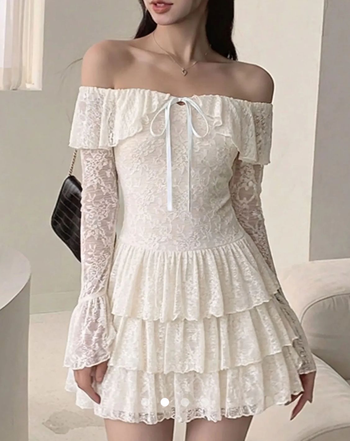 Ruffle Tube Dress // White