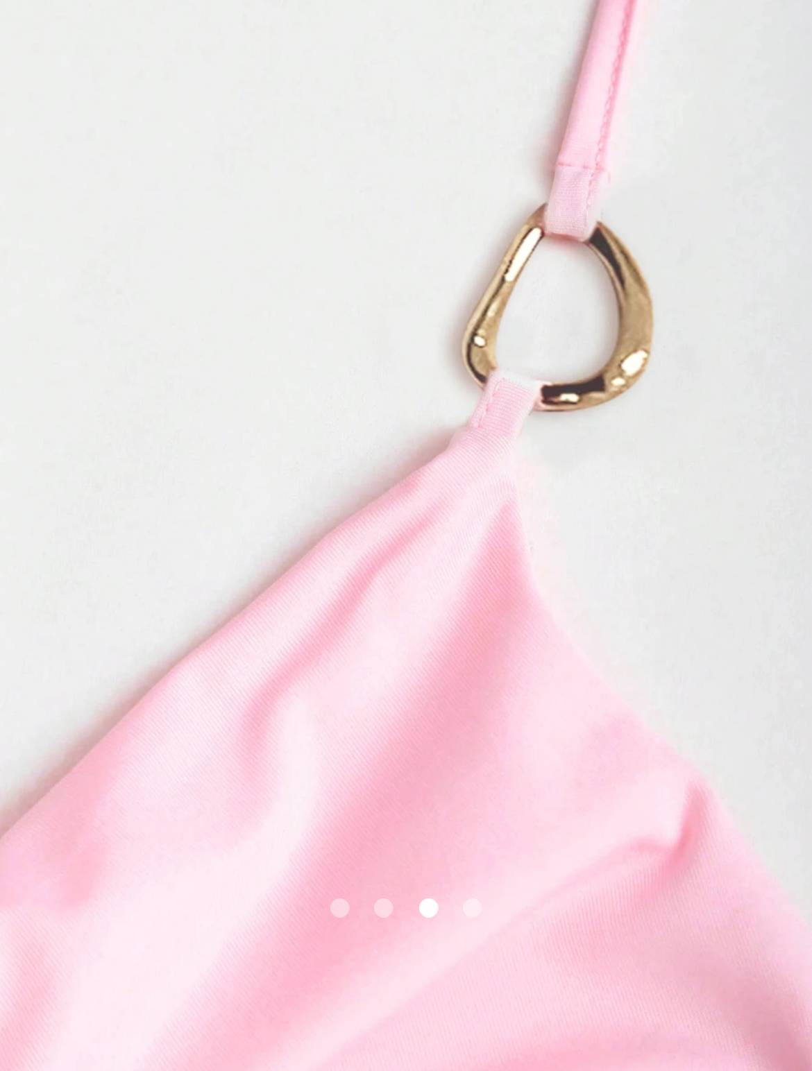 Metallic Decor Halter Top // Pink
