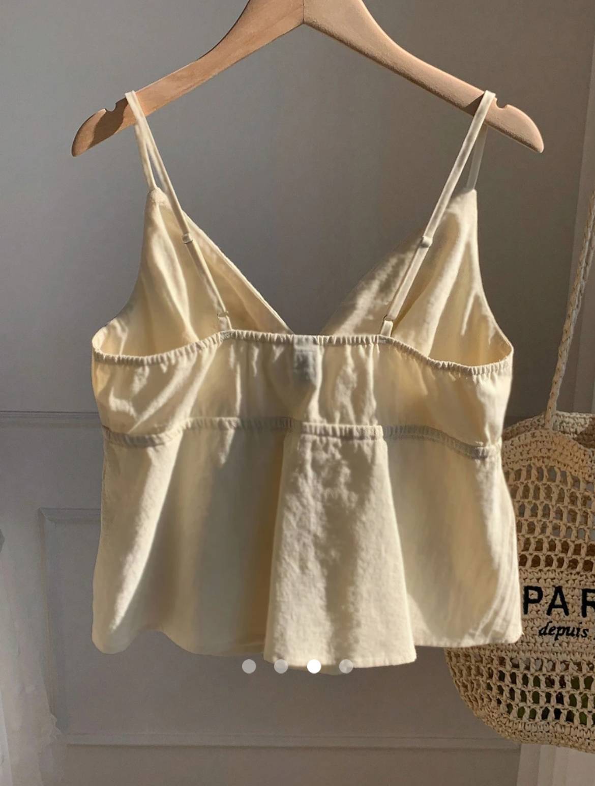 Embroidered Cami Top // Apricot