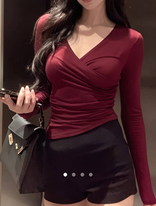 Gathered Top 003 // Burgundy