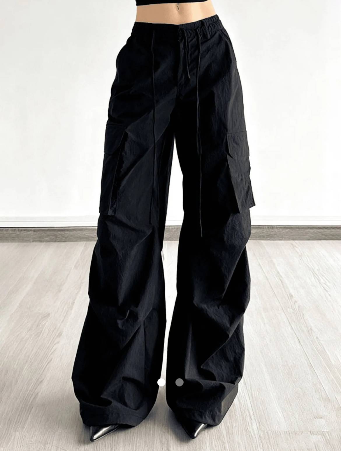 Pocket Straight Leg Pants // Black