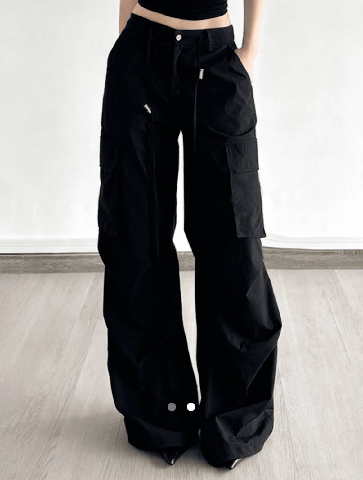 Pocket Straight Leg Pants // Black