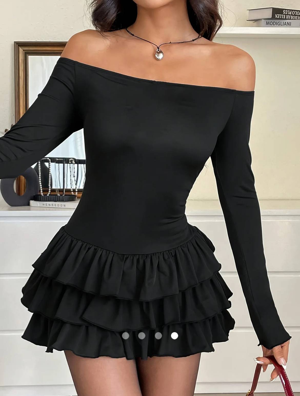 Ruffle Tube Dress // Black