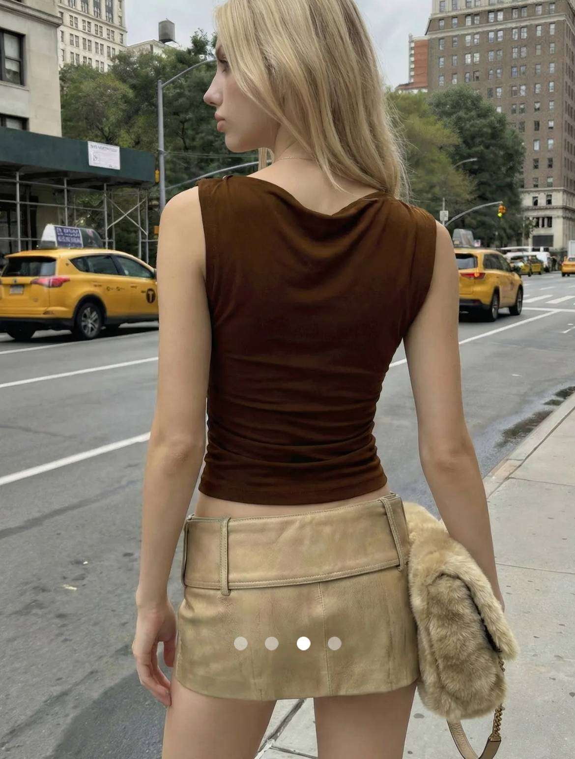 Metallic Decor Tank Top 002 // Chocolate