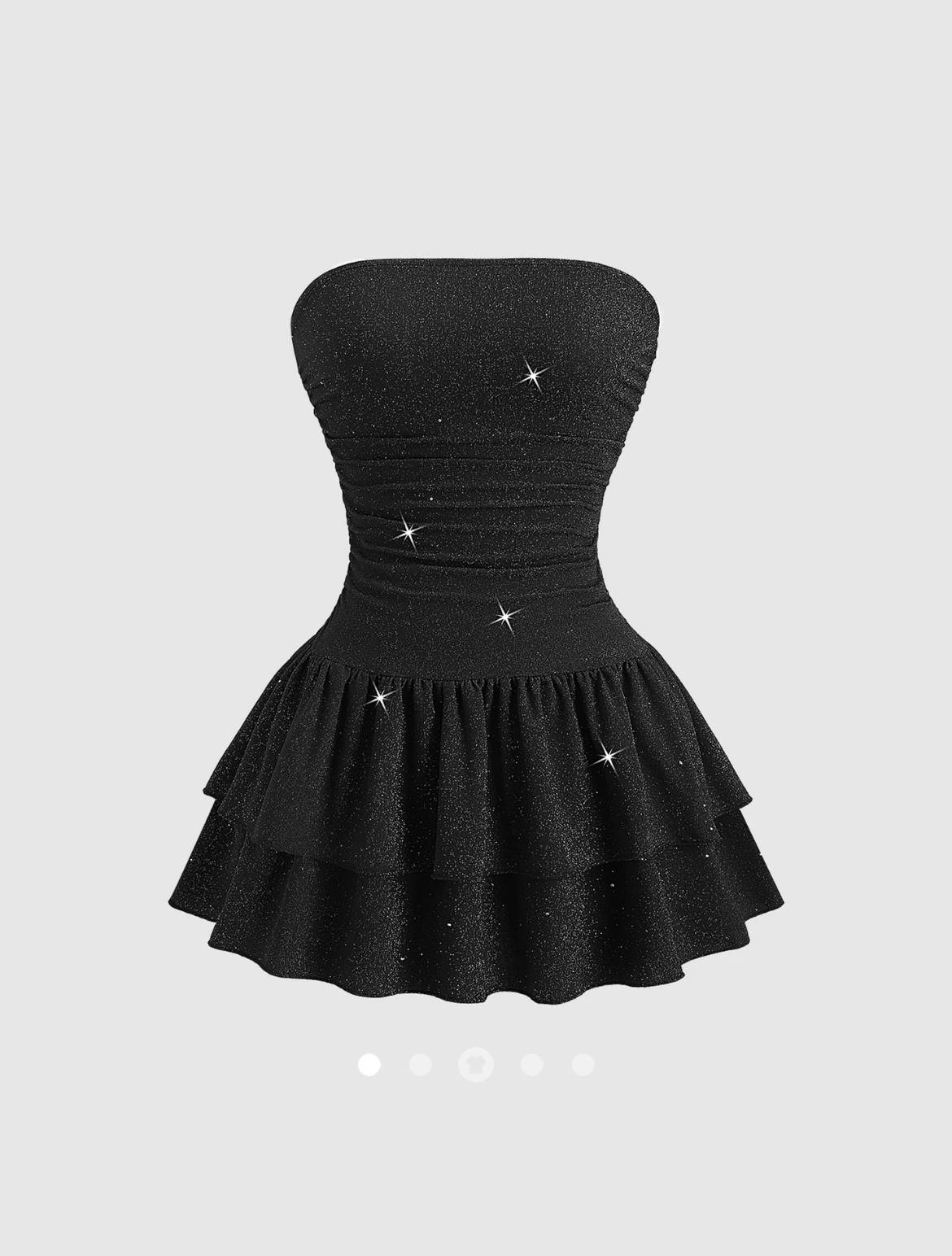 Gathered Tube Dress // Black