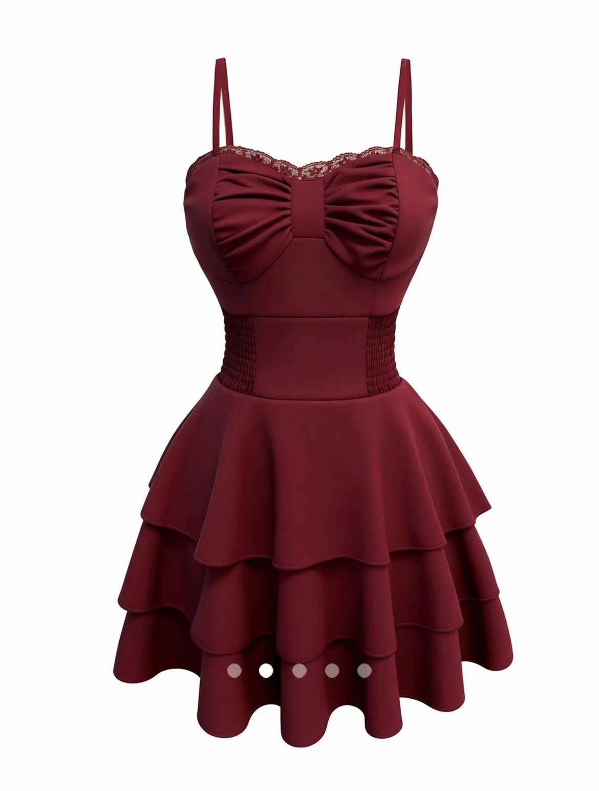 Bow A-Line Dress 002 // Burgundy