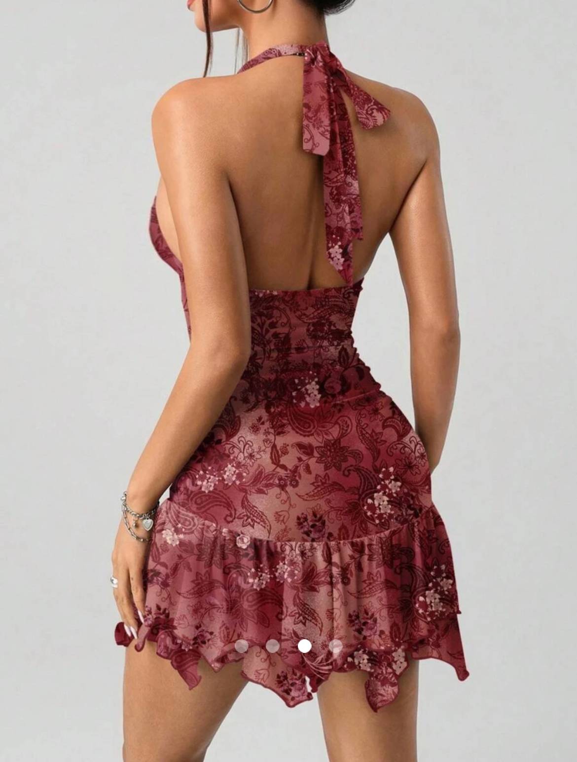 Backless Bodycon Dress 002 // Burgundy