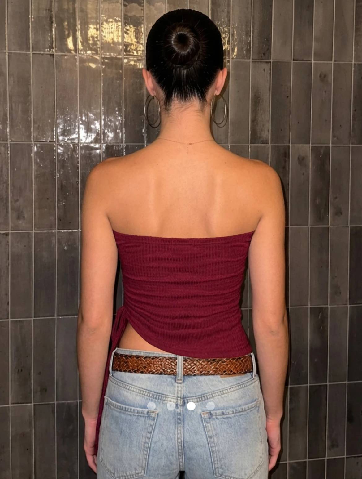 Slit Tube Top // Burgundy