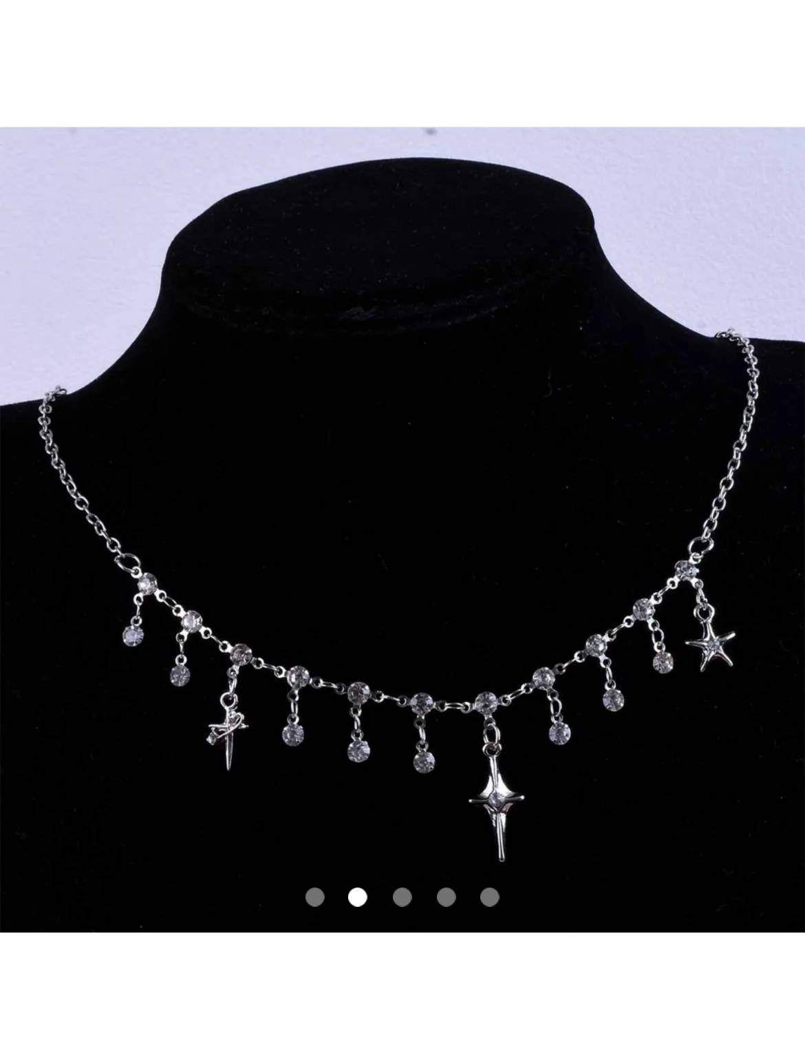 Fringe Artificial Necklace // Silver