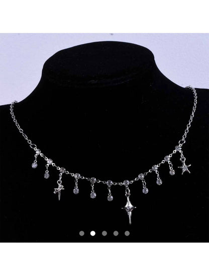 Fringe Artificial Necklace // Silver