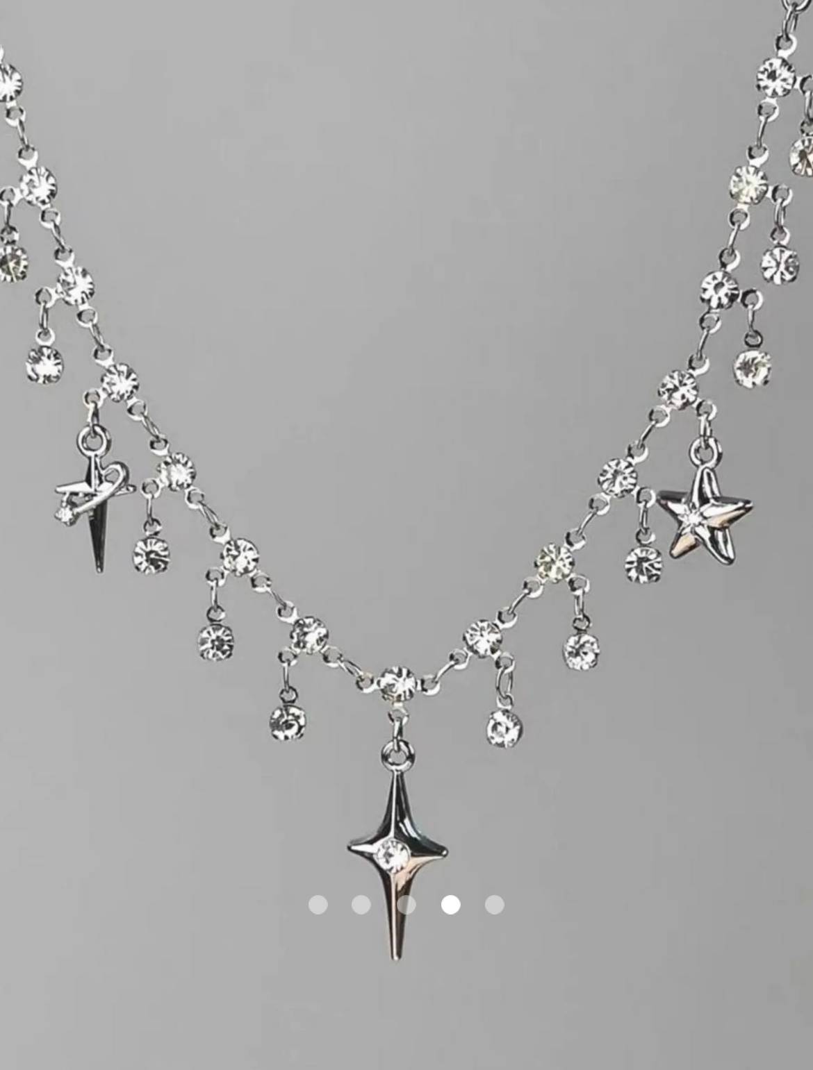 Fringe Artificial Necklace // Silver
