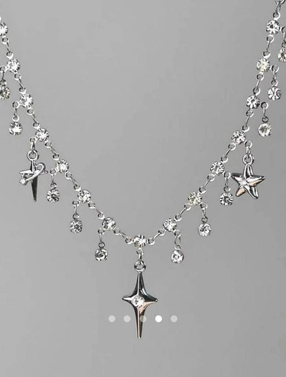 Fringe Artificial Necklace // Silver