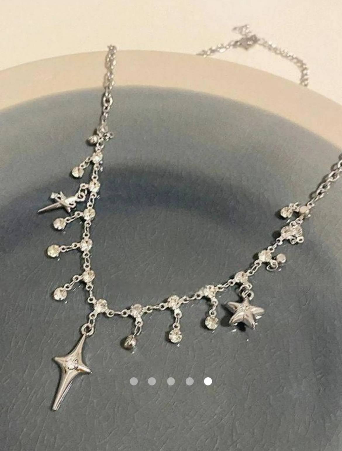 Fringe Artificial Necklace // Silver
