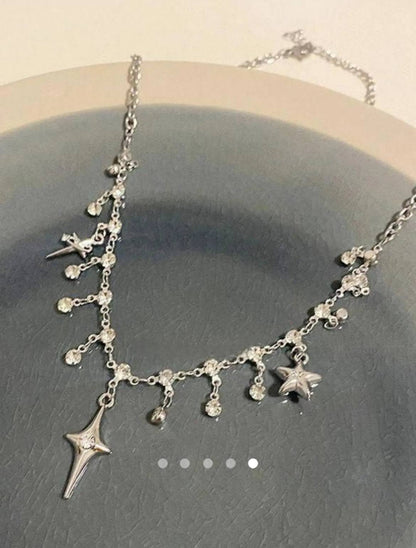 Fringe Artificial Necklace // Silver