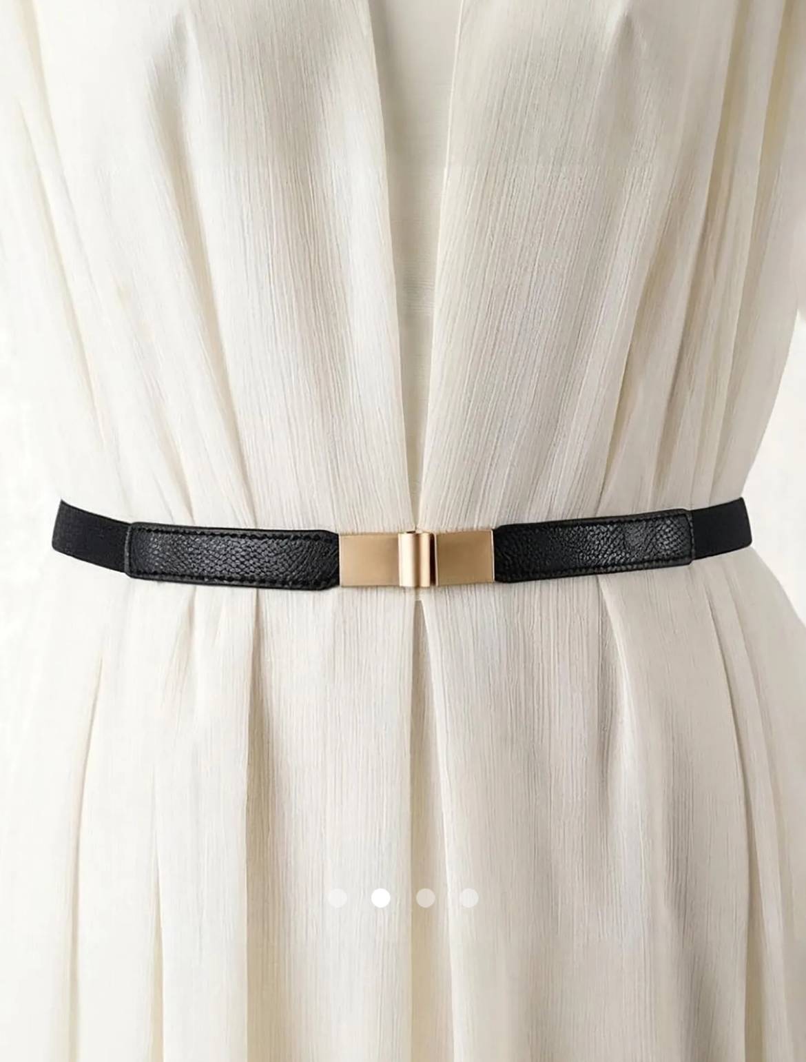 Metal Detail Belt 004 // Black
