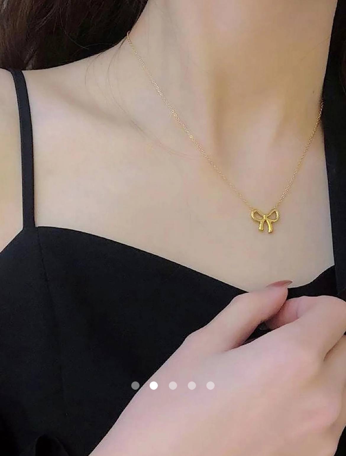 Bow Necklace // Gold