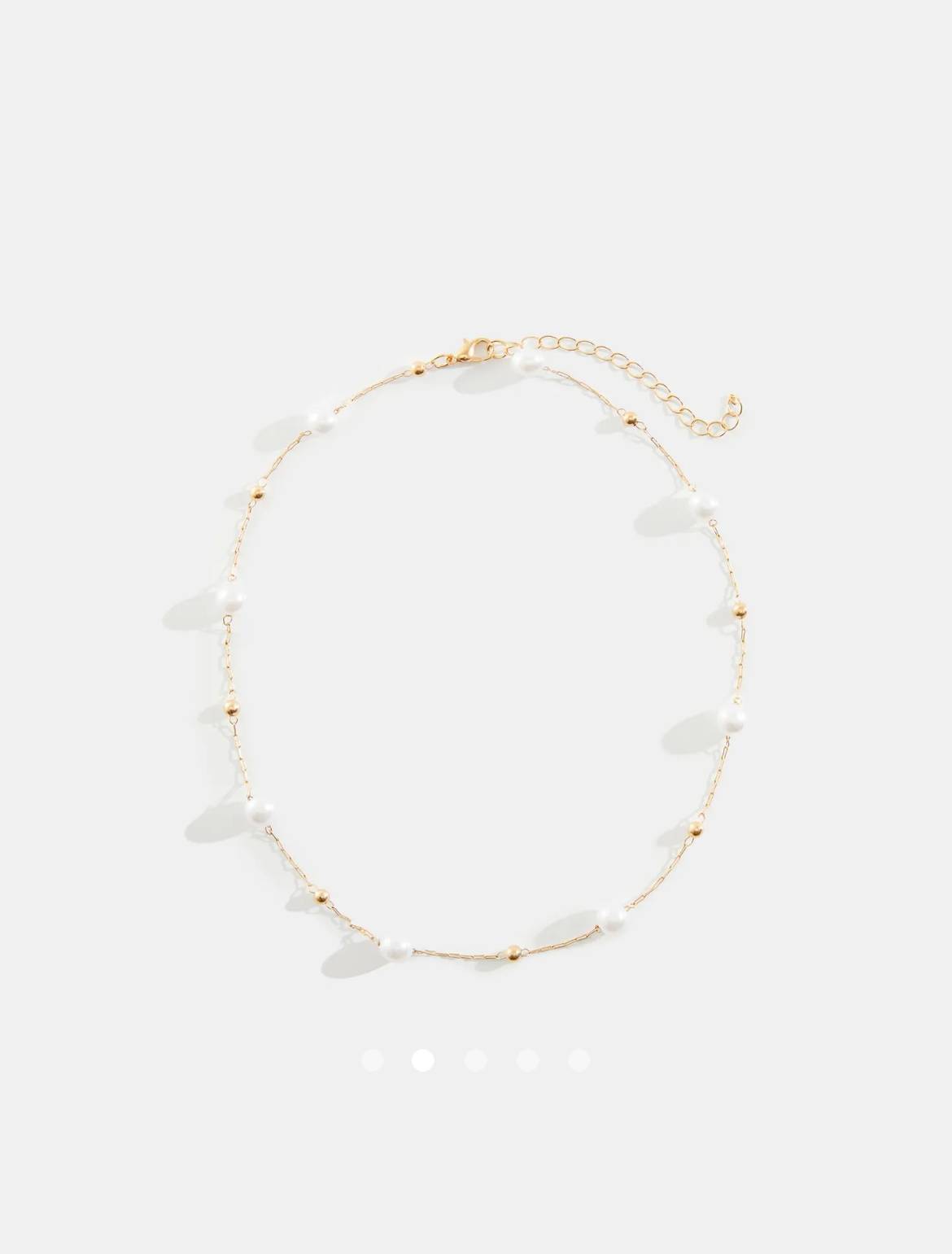 Pearl Choker Necklace // Gold