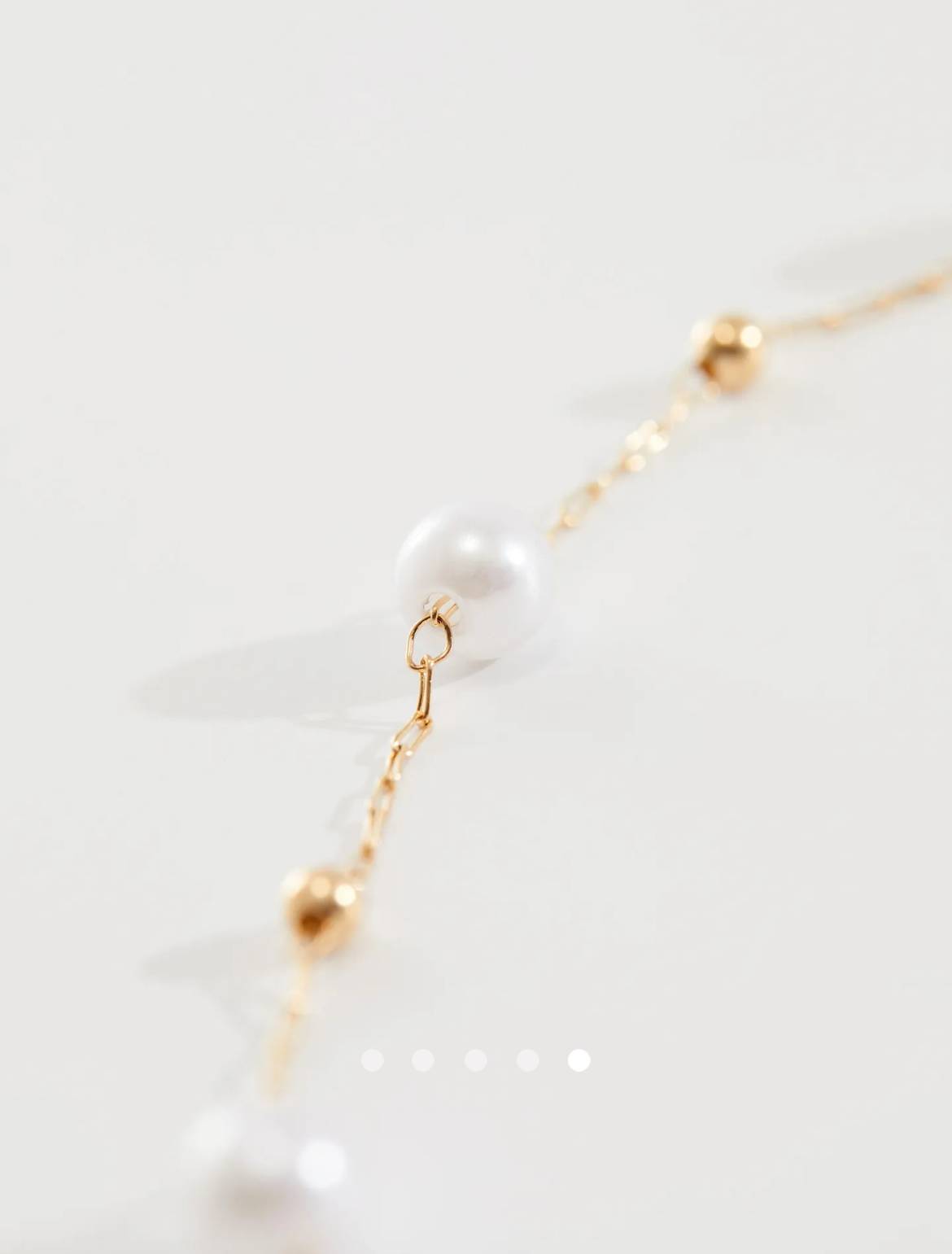 Pearl Choker Necklace // Gold