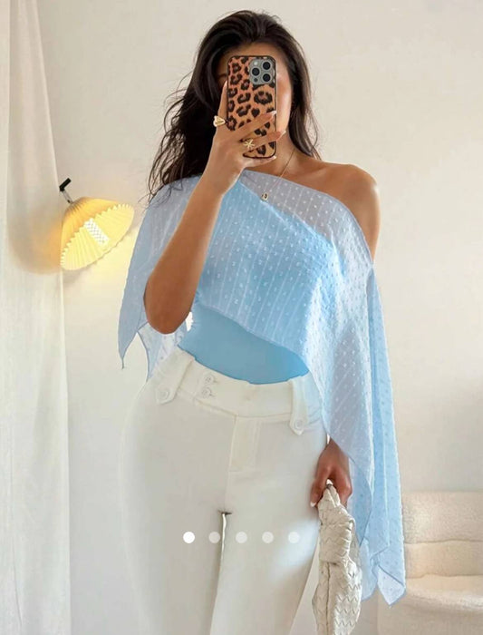 Asymmetric Top // Light Blue