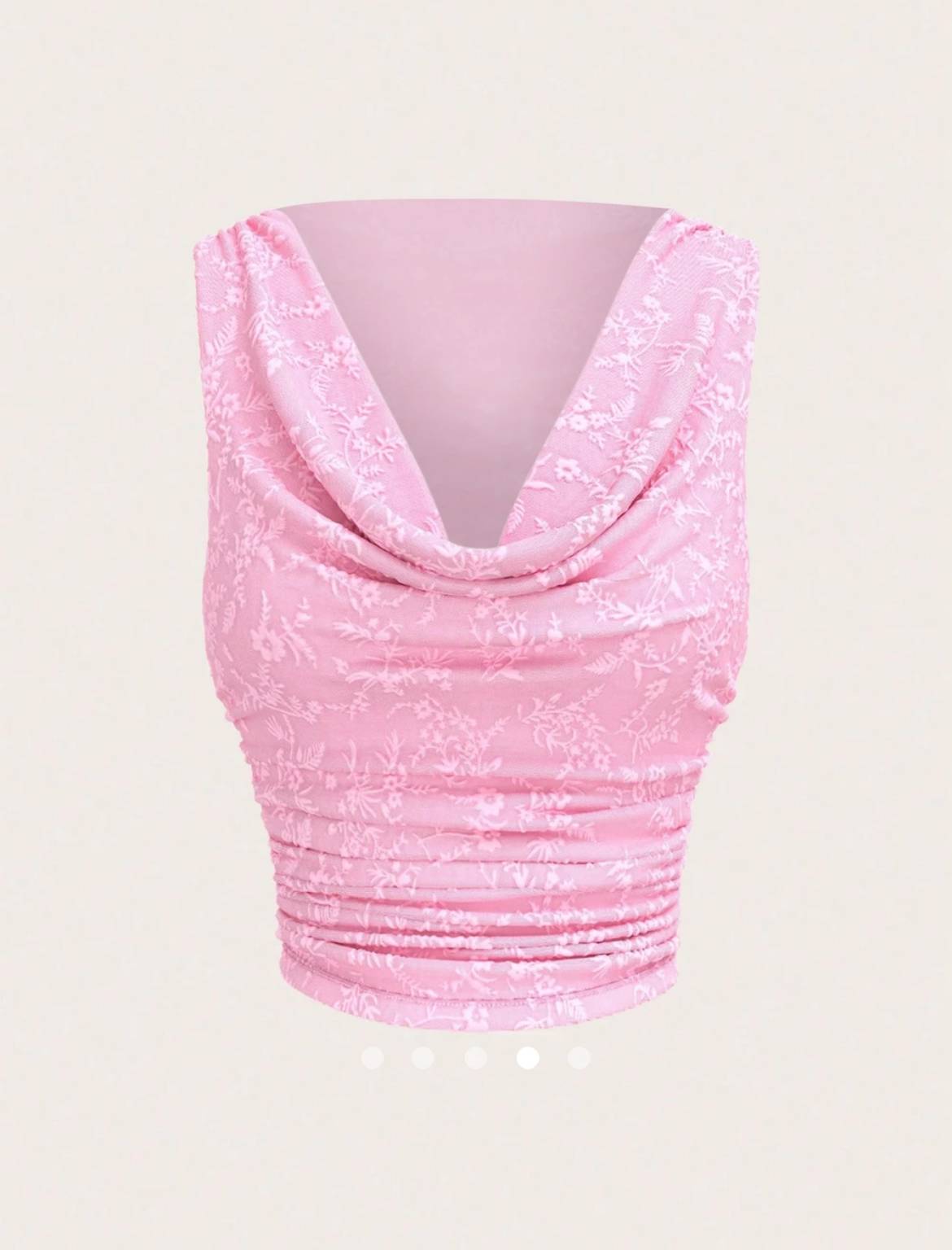 Gathered Tank Top // Pink