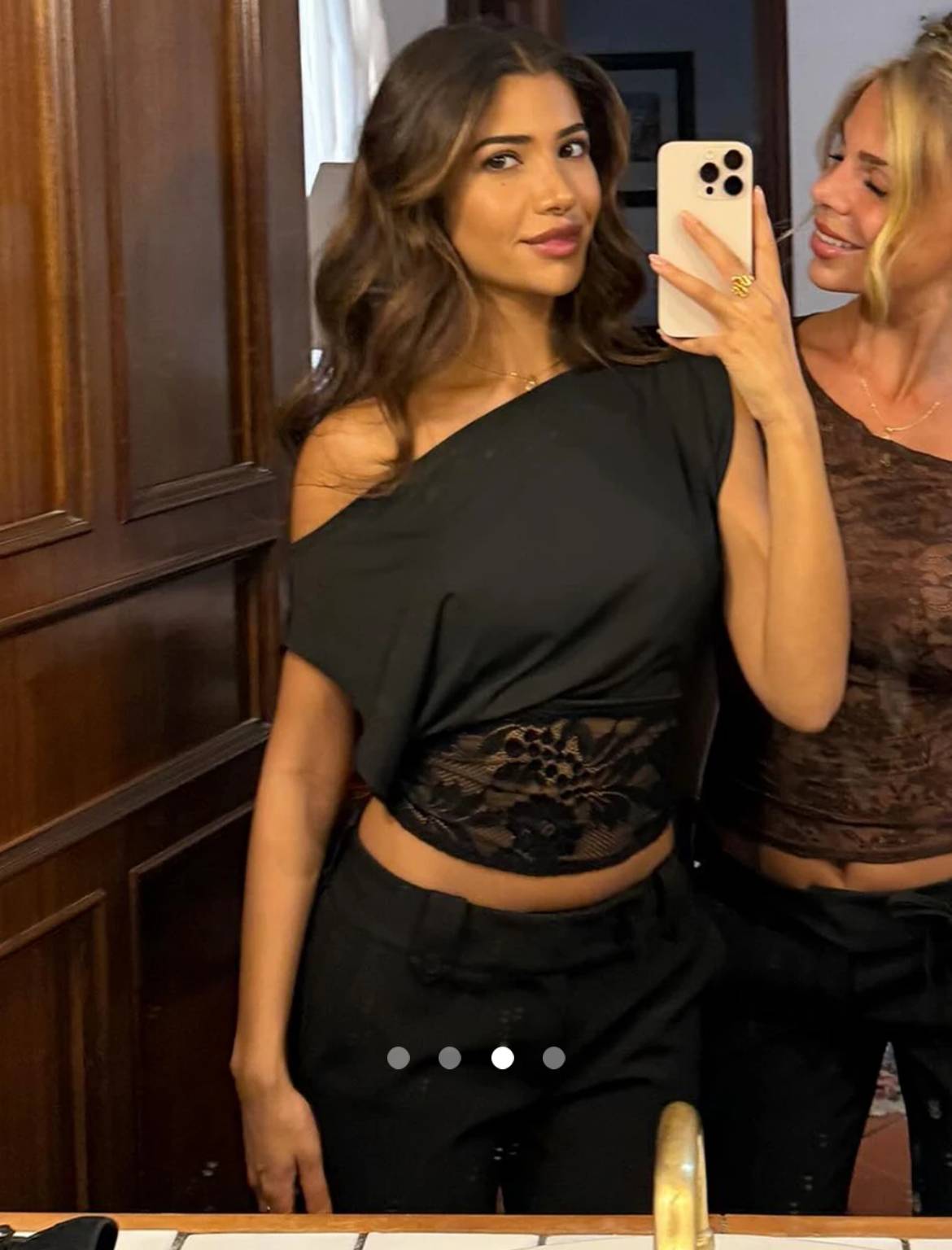 Lace Trimmed Top 004 // Black