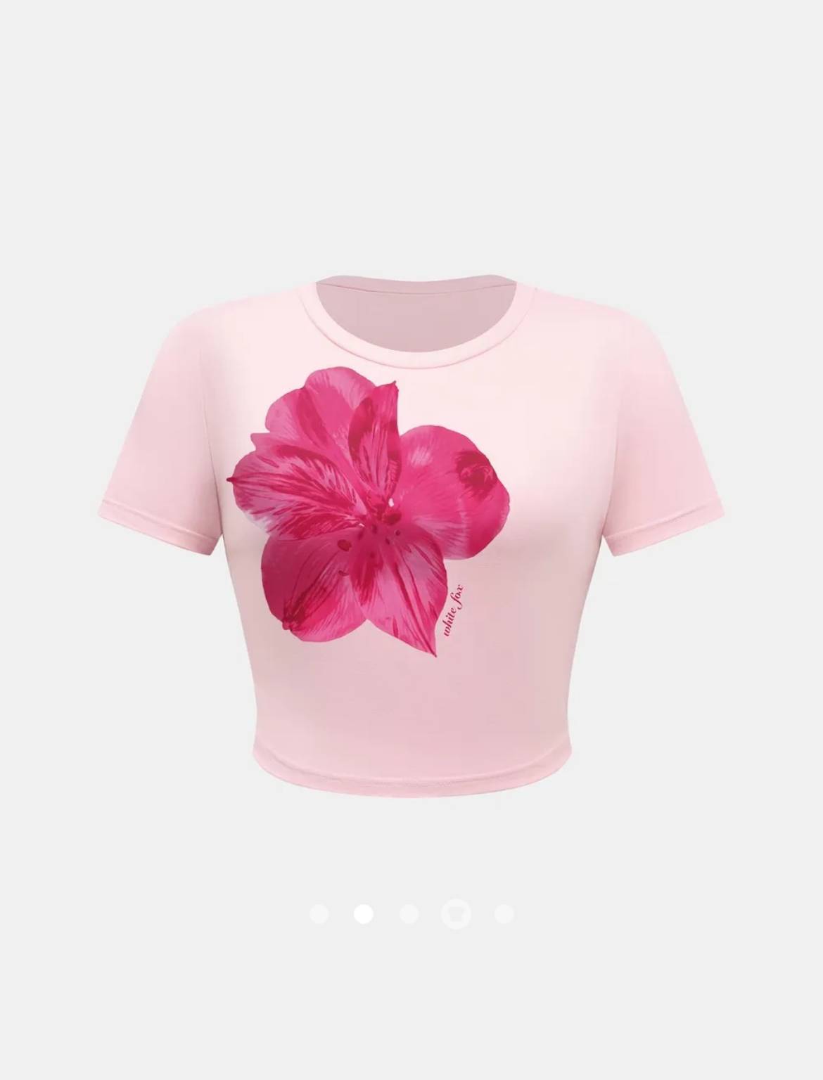 Printed Pullover T-Shirt // Pink