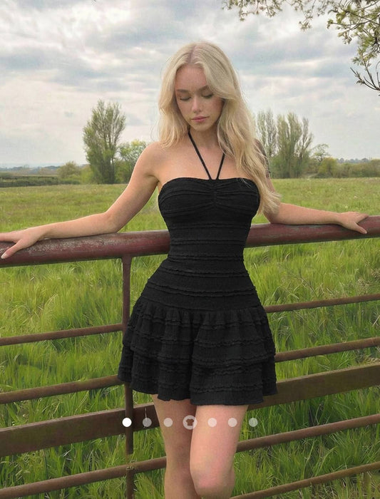 Backless A-Line Dress 001 // Black