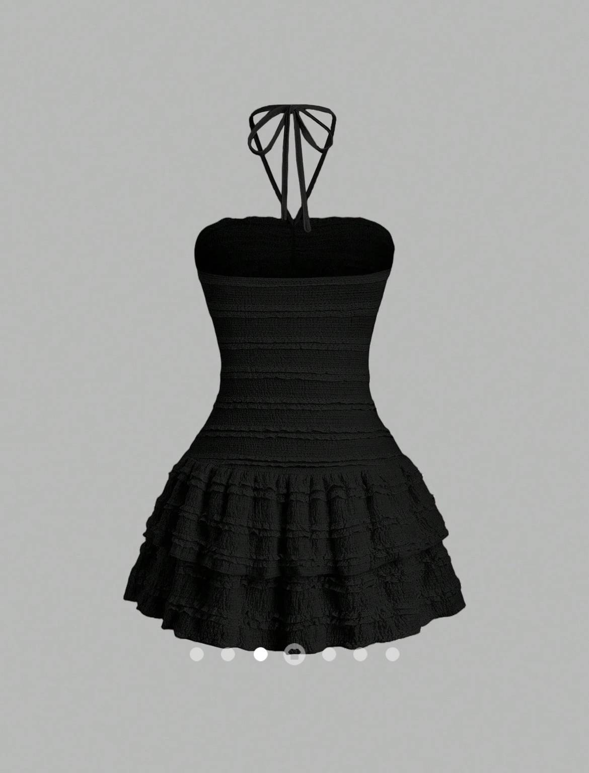 Backless A-Line Dress 001 // Black