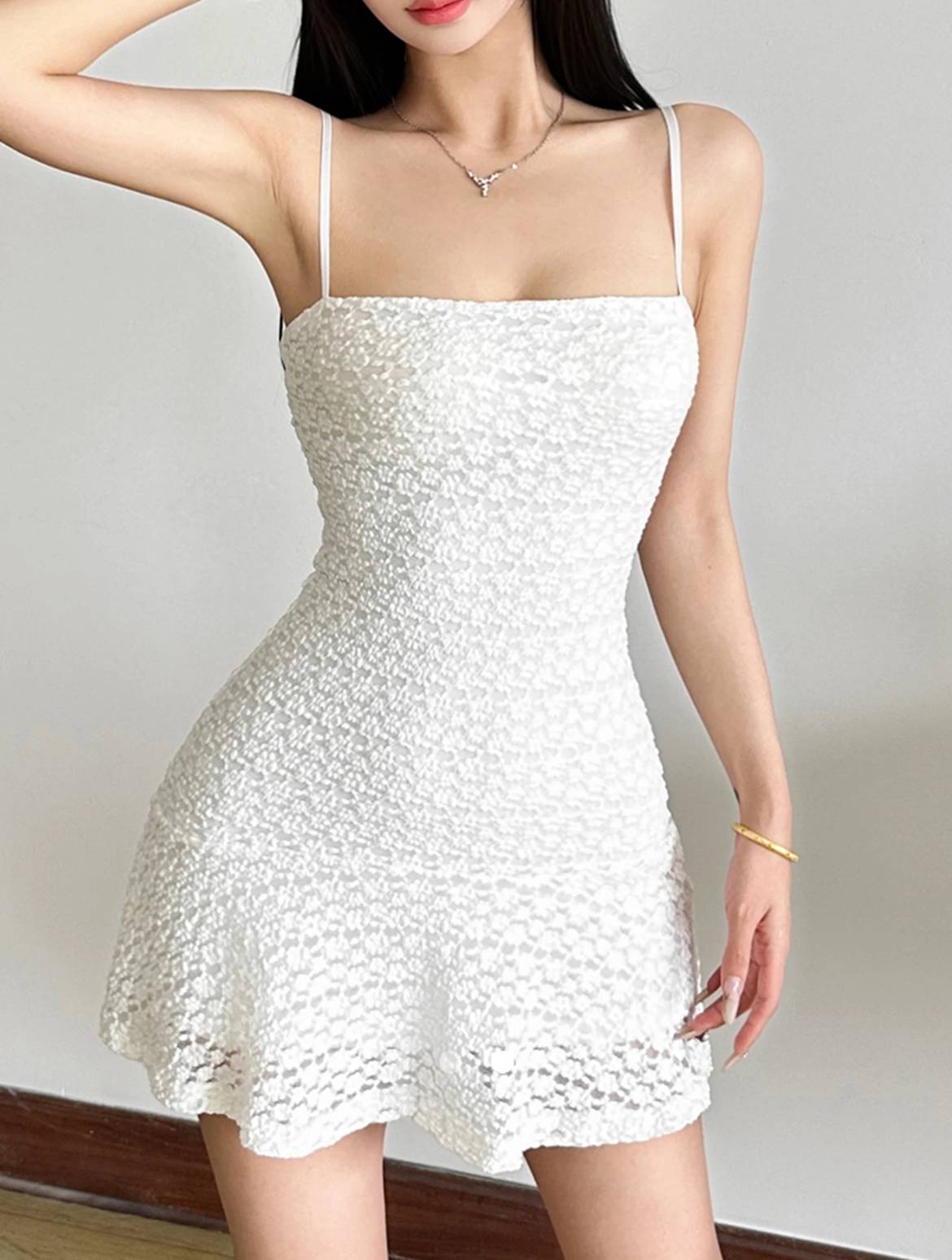 Sheer Slip Dress // White