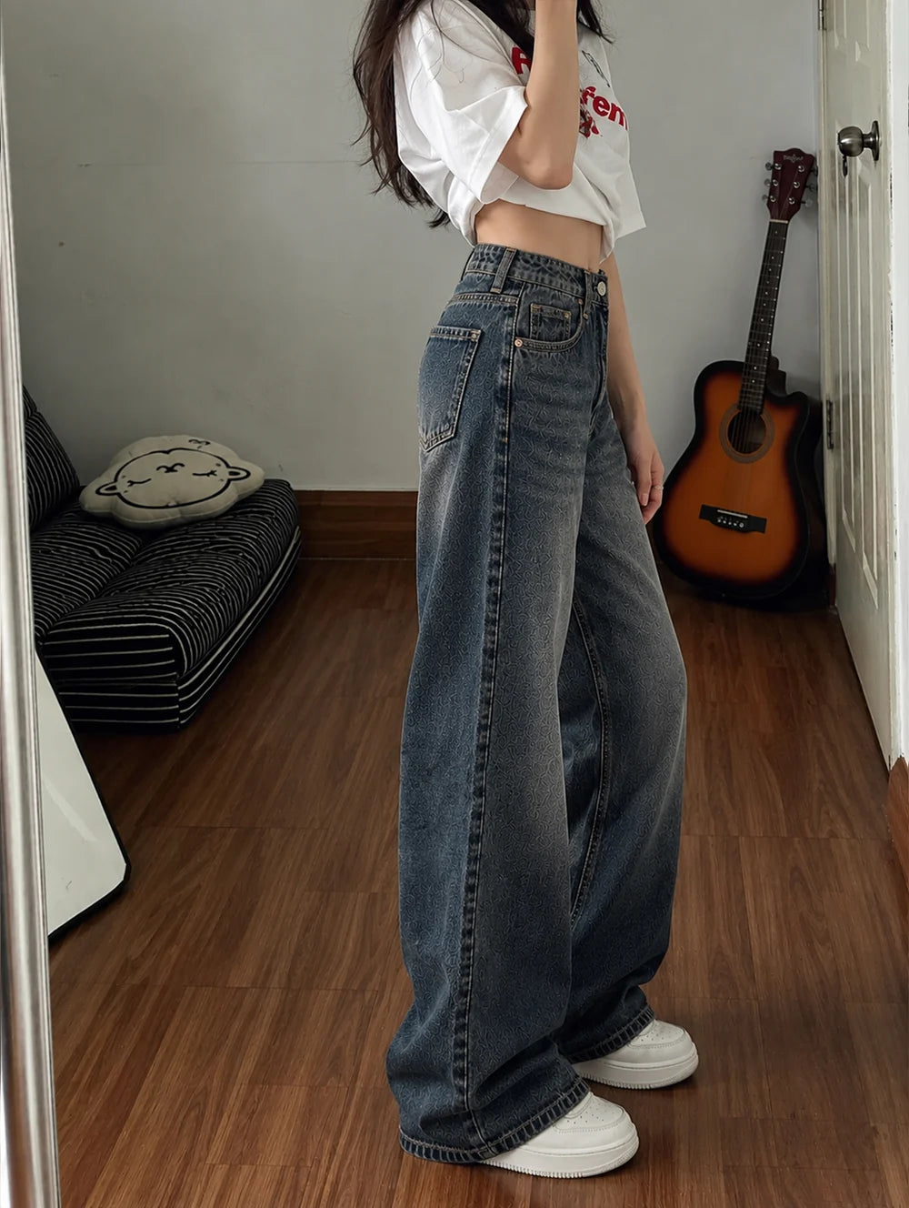 Celestial Blue // Washed Wide Leg Jeans