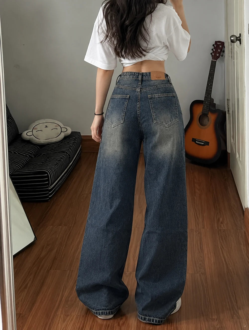 Celestial Blue // Washed Wide Leg Jeans