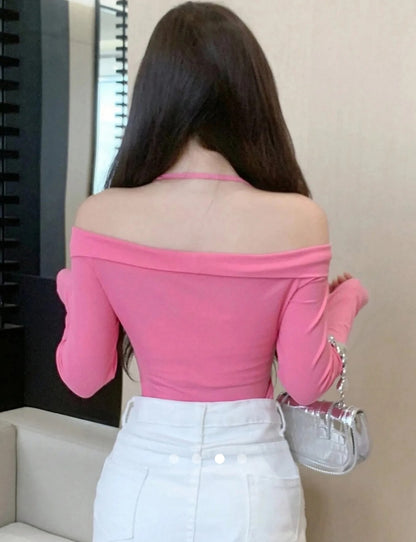 Halter Strap Top // Pink