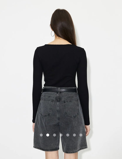 Cut Out Tshirt // Black