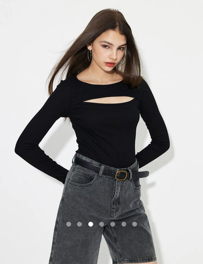 Cut Out Tshirt // Black