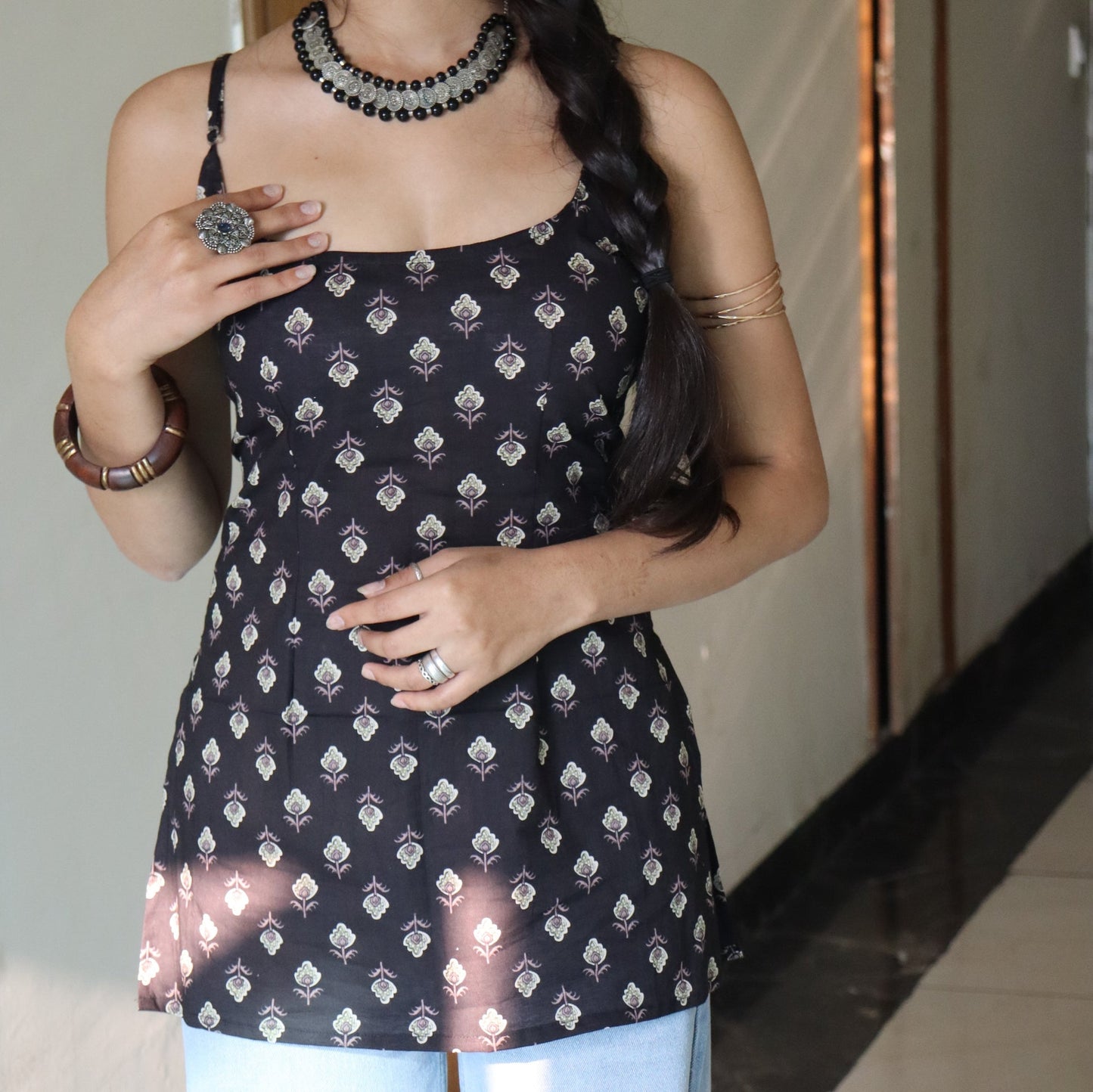 Kaya Convertible Short Kurti // Black