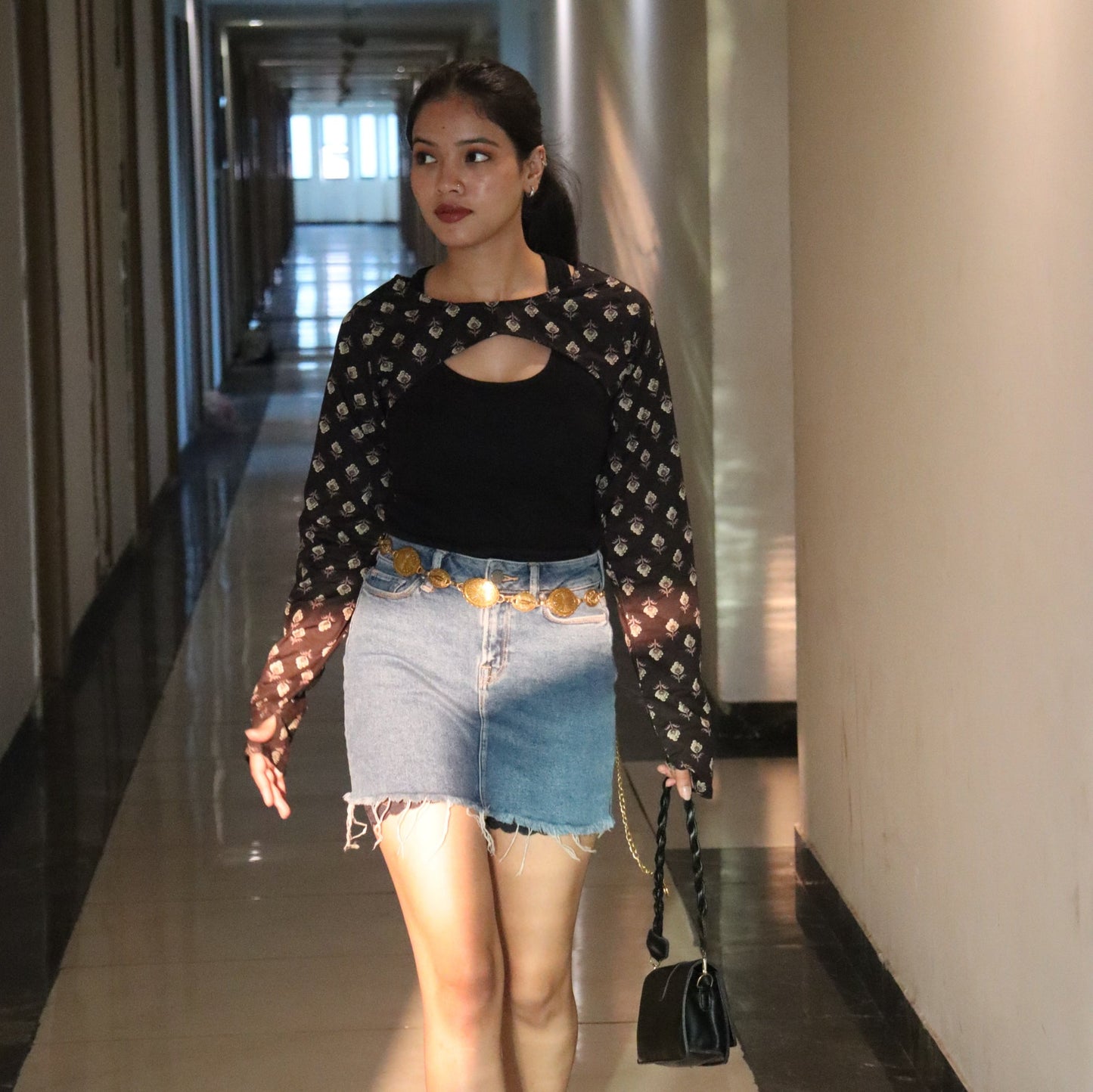 Kaya Convertible Short Kurti // Black