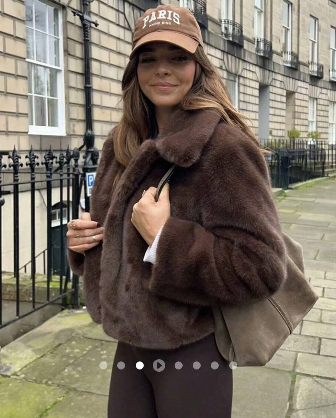 Faux Fur Jacket // Brown