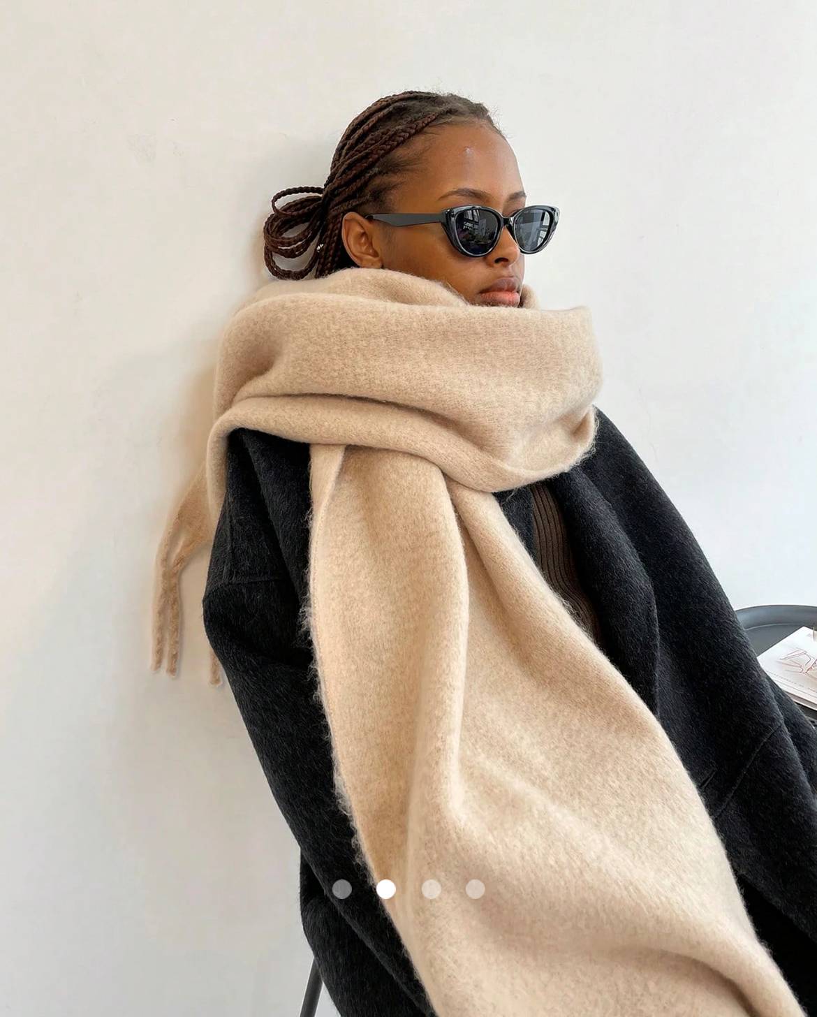 Fringe Scarf // Beige