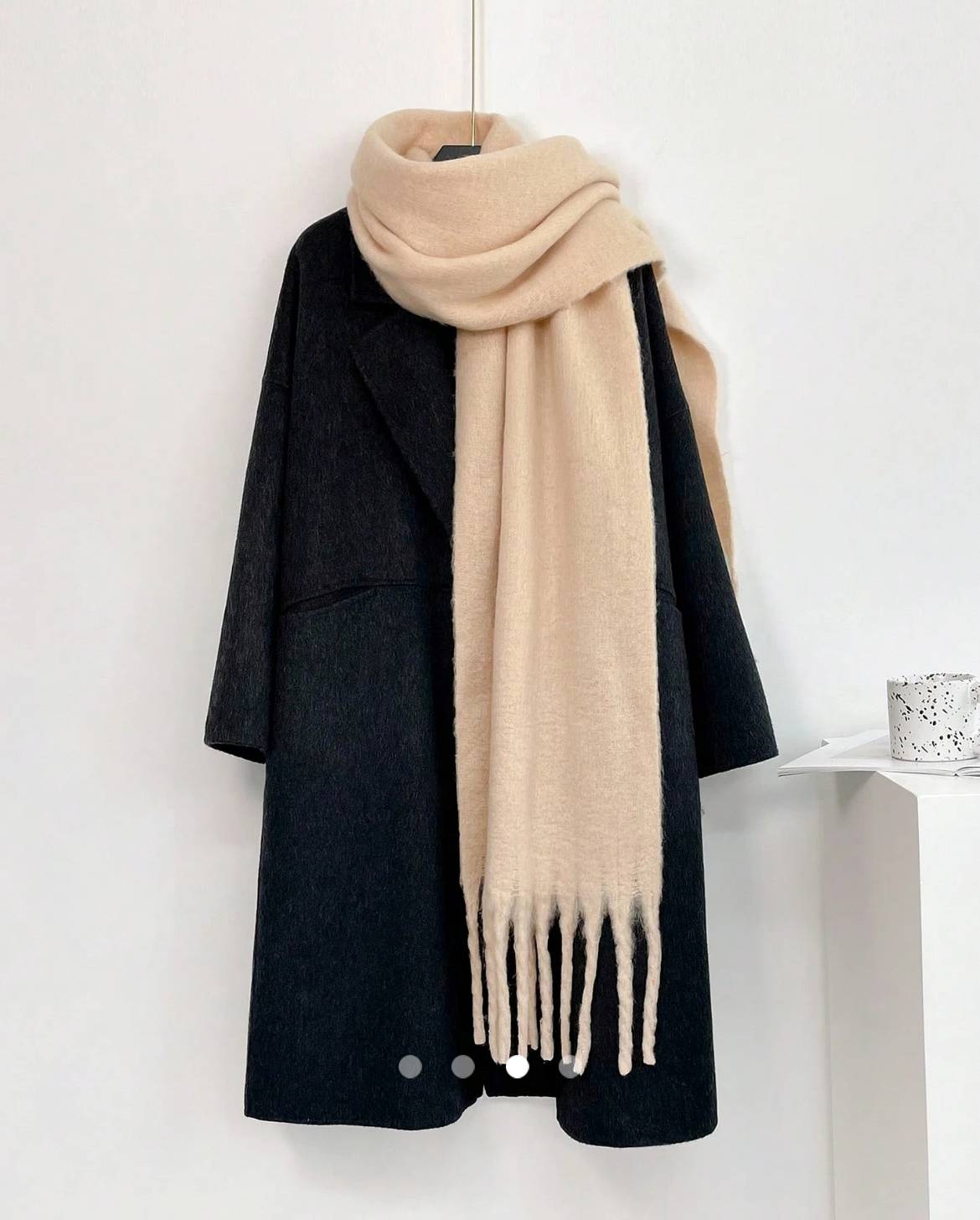 Fringe Scarf // Beige