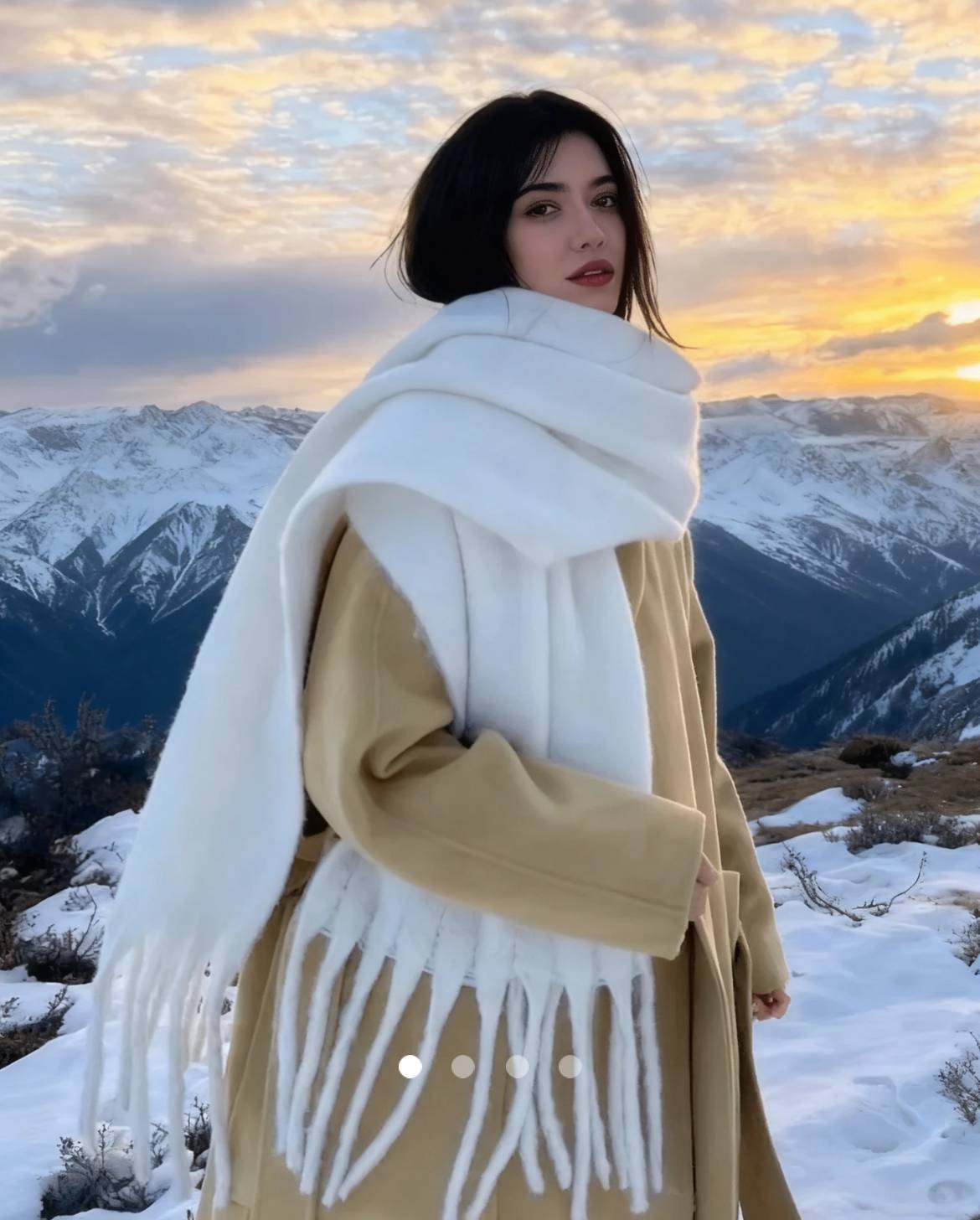 Fringe Scarf // White