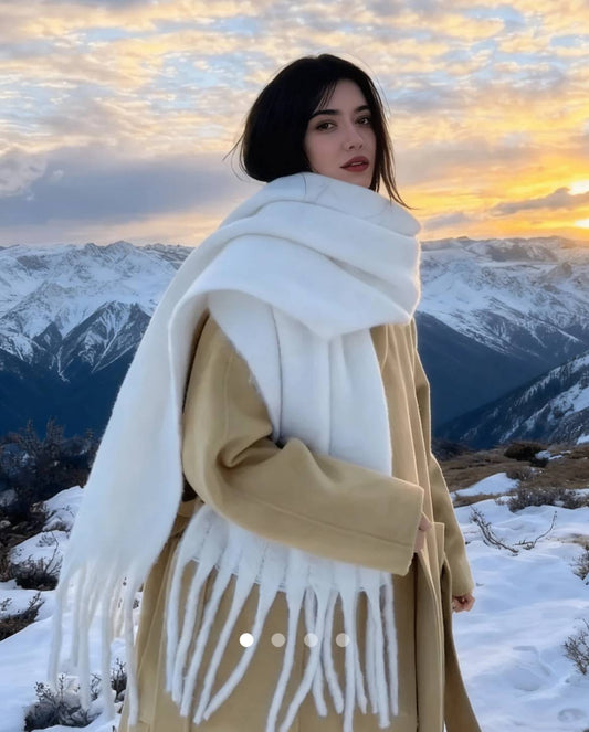 Fringe Scarf // White