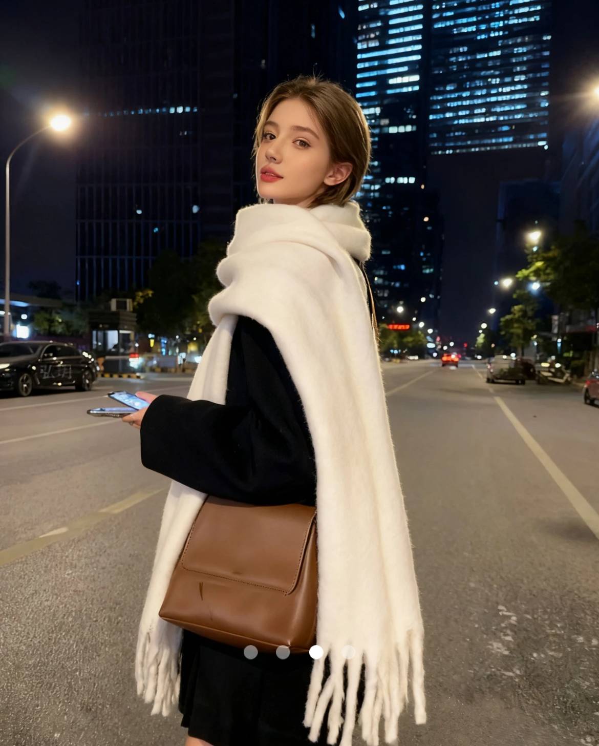 Fringe Scarf // White